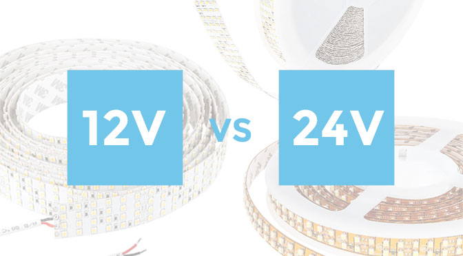 What's the difference between 12VDC vs. 24VDC Flexible LED Strip Lights?