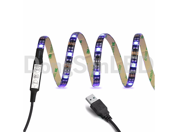 Flexible LED Strip Kit - DC5V USB Power supply RGB led strips for TV background lighting (P/N: TF10-30RGB-TVKit)