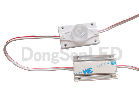 Edge lit Light Box LED Module - 3W Edge light LED Module with Heat Sink 15x55°