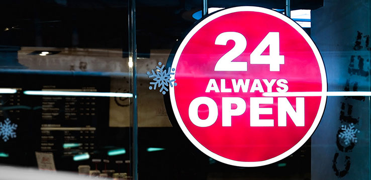 24hrs Open